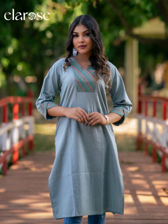 Premium Kurti (Crestline) | Hand Stitched