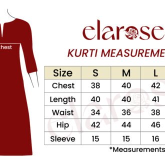 kurti size chart