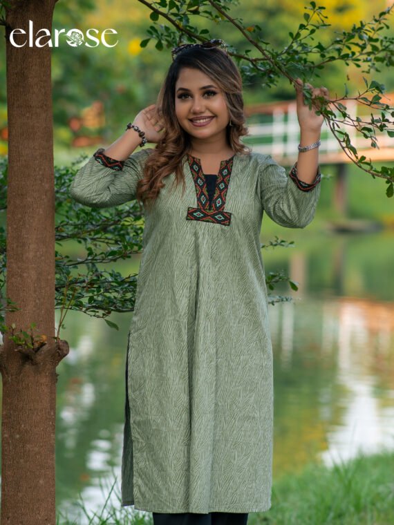 Premium Kurti (Terra Wave) | Hand Stitched