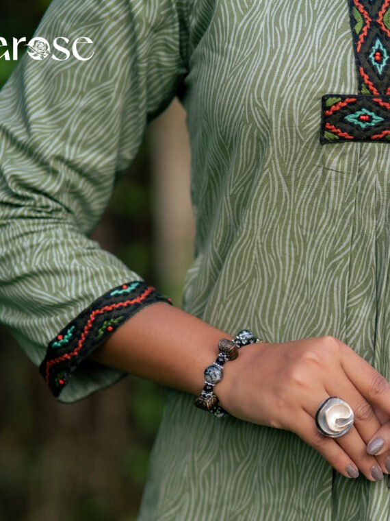 Premium Kurti (Terra Wave) | Hand Stitched