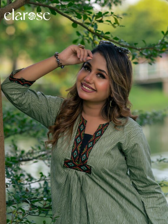 Premium Kurti (Terra Wave) | Hand Stitched