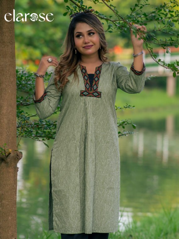 Premium Kurti (Terra Wave) | Hand Stitched