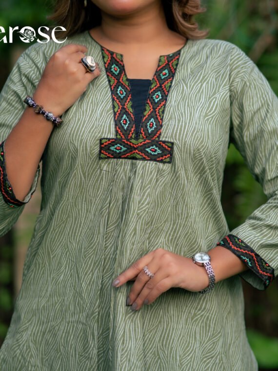 Premium Kurti (Terra Wave) | Hand Stitched