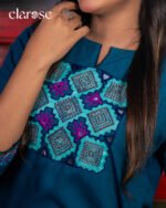 Premium Kurti (Mystic Teal) | Hand Stitched