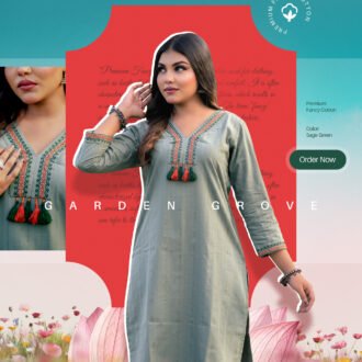 Premium Kurti (Garden Grove) | Hand Stitched