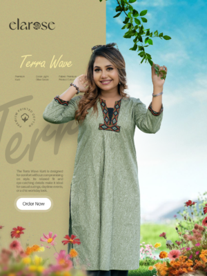 Premium Kurti (Terra Wave) | Hand Stitched